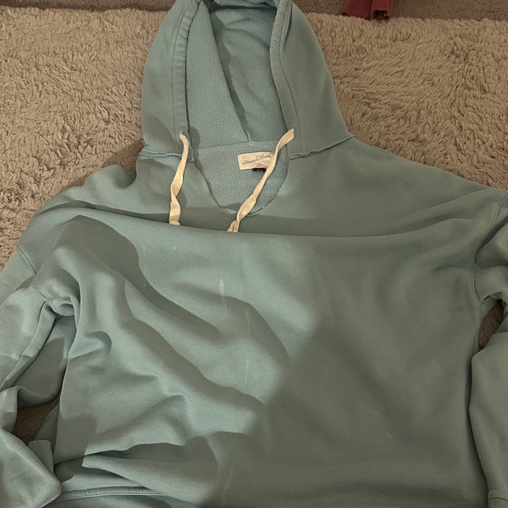 Universal Thread Teal Pullover With Cream Accents - image 1